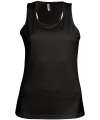 PA442 Women's Sports Vest Black colour image